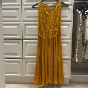 Ann Taylor gold dress with tassels size small